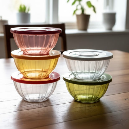 Unbreakable Plastic Food Bowl with Lid