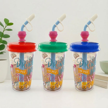 Cartoon Printed Kids Straw Juice Cup
