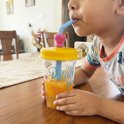 Cartoon Printed Kids Straw Juice Cup