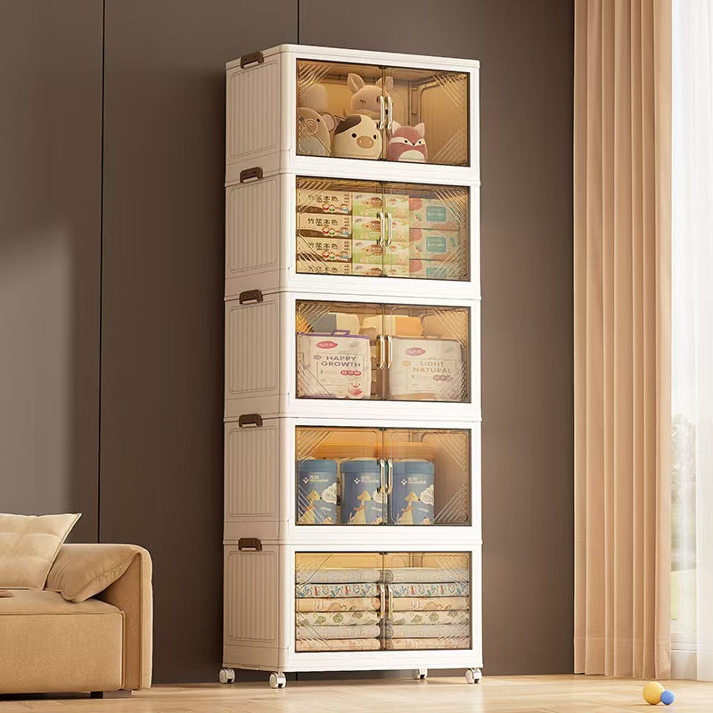 5 Layer Storage Cabinet with Transparent Doors