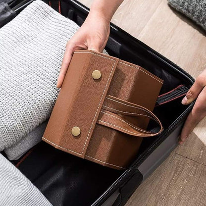 Leather Foldable Glasses Frame Organizer