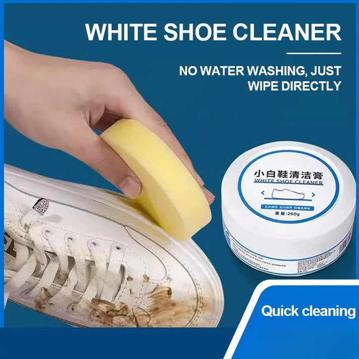 White Shoe Cleaner Polish with Sponge