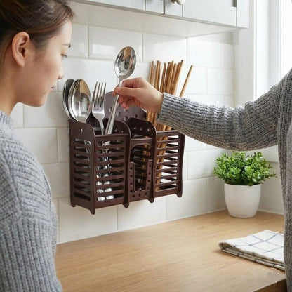 Wall Mounted Plastic Kitchen Spoon Holder