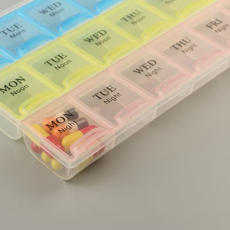21 Compartment Pill Storage Case