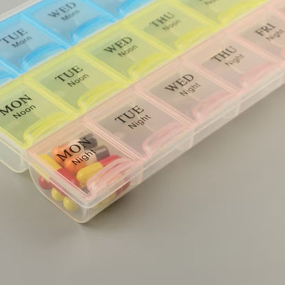 21 Compartment Pill Storage Case