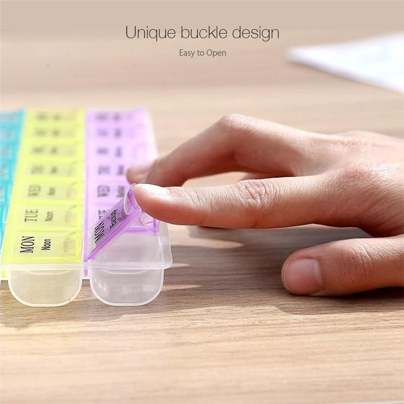 21 Compartment Pill Storage Case