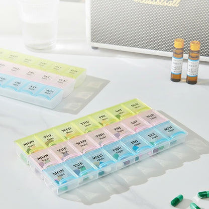 21 Compartment Pill Storage Case