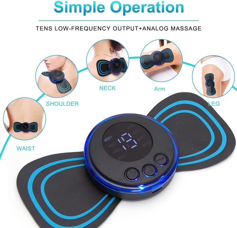 Rechargeable Mini Butterfly Neck Massager.