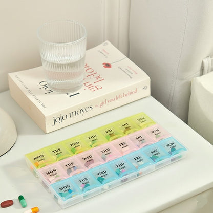 21 Compartment Pill Storage Case