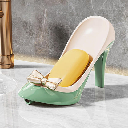 Elegant Heel Shape Drain Soap Box