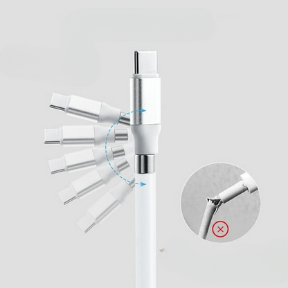 Portable Magnetic Data Charging Cable For Type-C