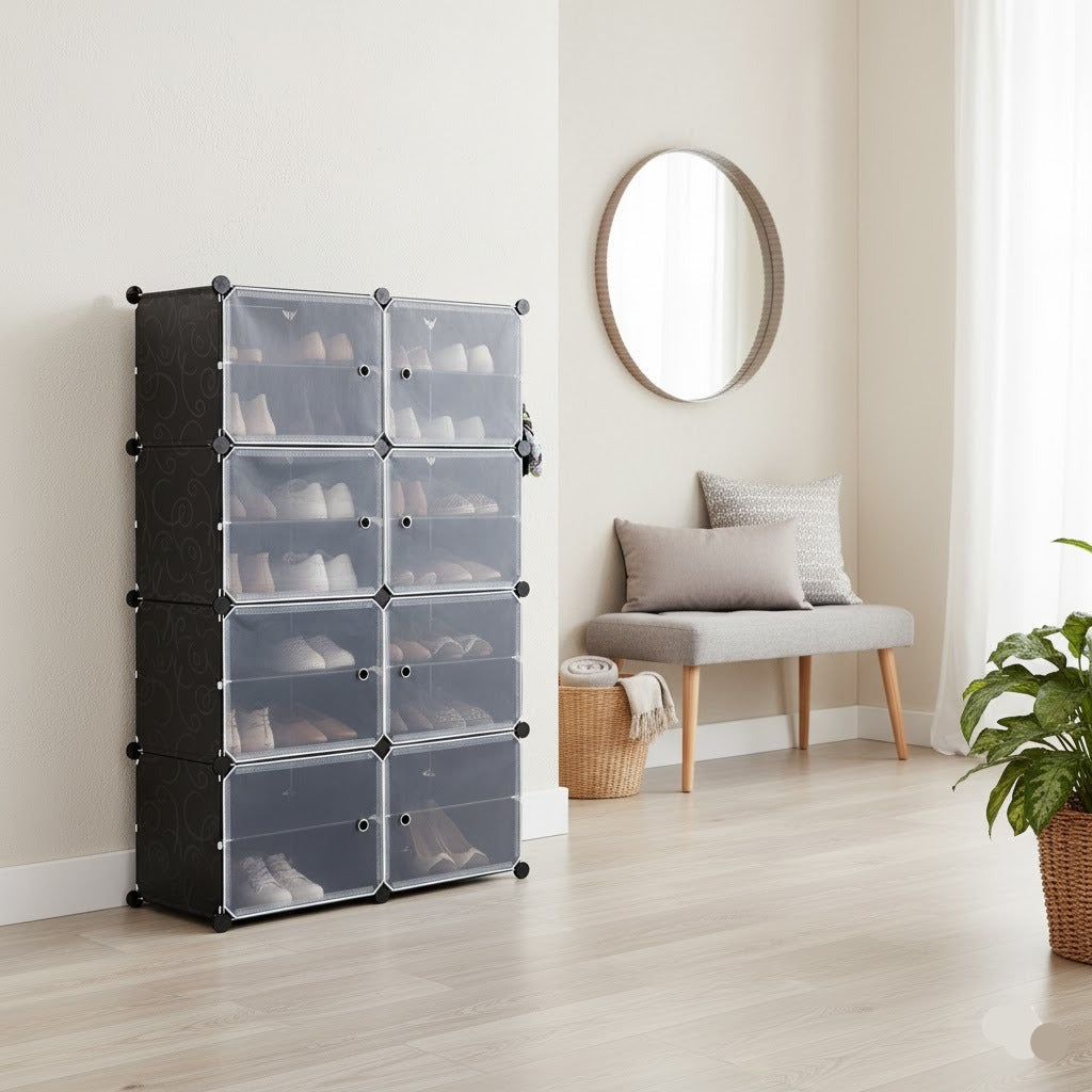 12 Cube Dustproof Storage Shelf