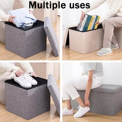 Sofa Style Foldable Storage Stool