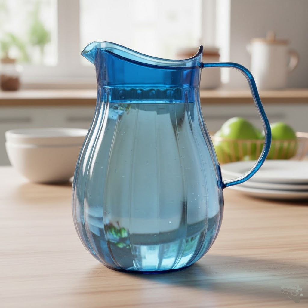 Acrylic Wavy Design Water Jug