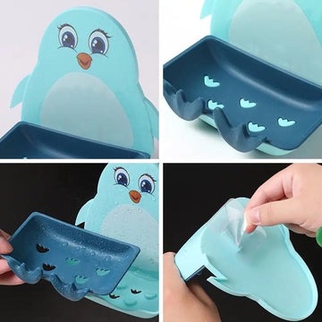 Penguin Style Self-Adhesive Soap Holder