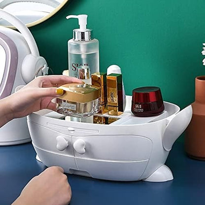 Modern Cosmetic Organizer with LED Mirror
