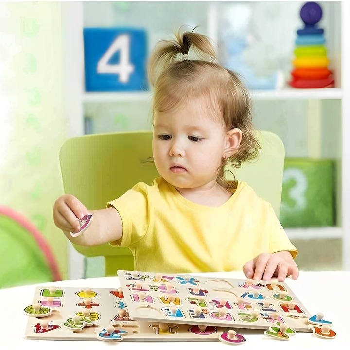 ABC Wooden Alphabet Kids Learning Board