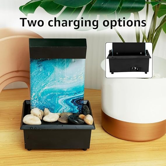 Tabletop Water Fountain with Light