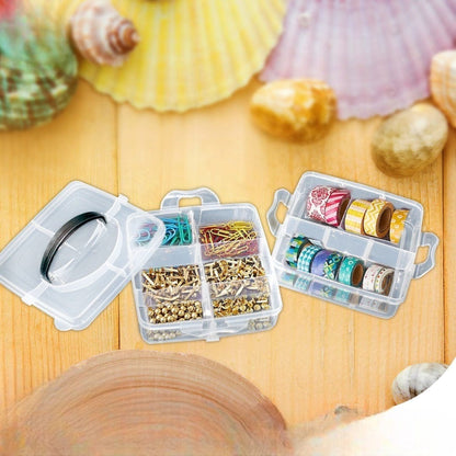 2 Layer 6 Grid Portable Storage Box