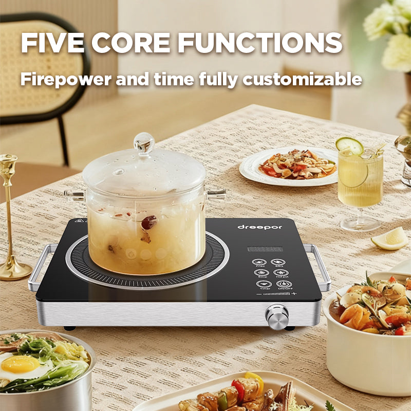 Electric Single Burner Stove with Timer Touch