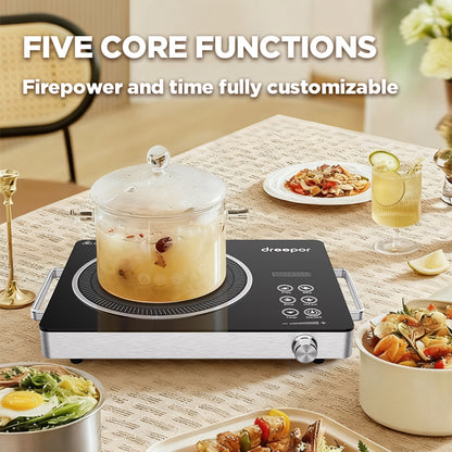 Electric Single Burner Stove with Timer Touch