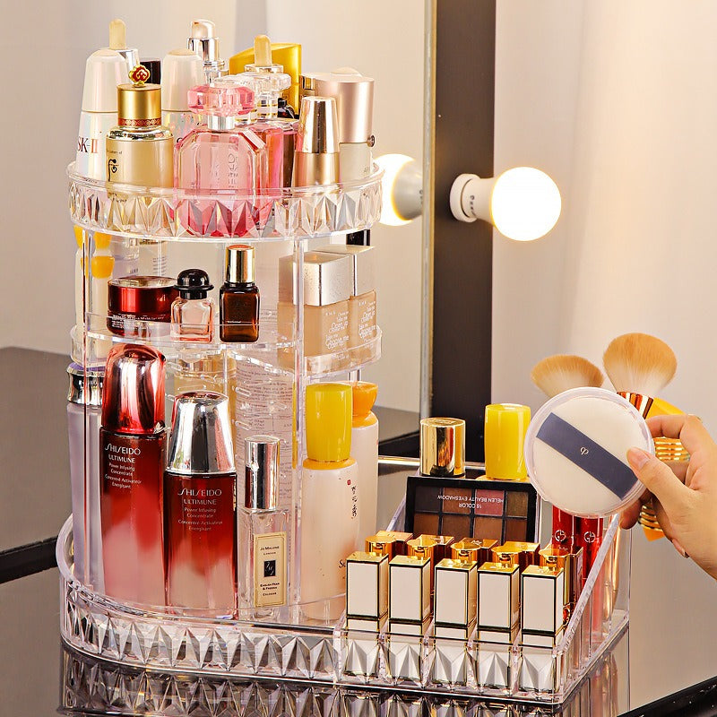 360 Rotating Acrylic Cosmetic Storage Organizer