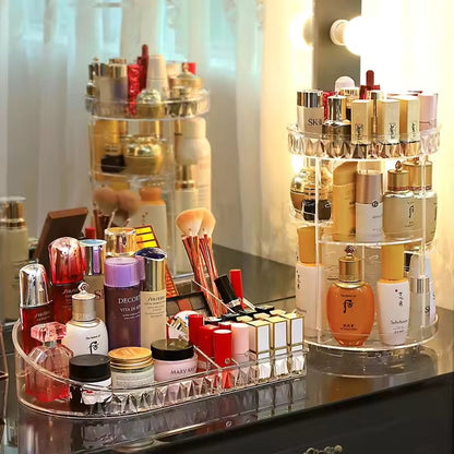 360 Rotating Acrylic Cosmetic Storage Organizer