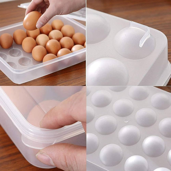 24 Grid Transparent Egg Storage Tray