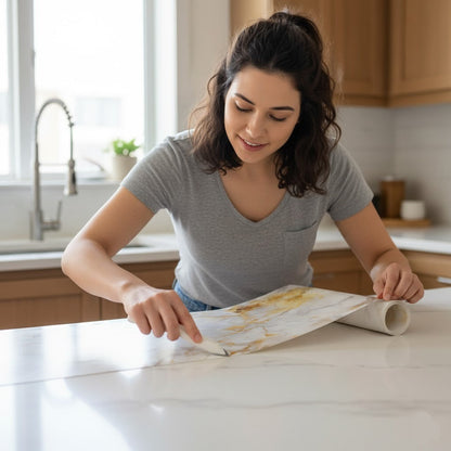 Self Adhesive Foamic Marble Sheet (120x40 Inches)