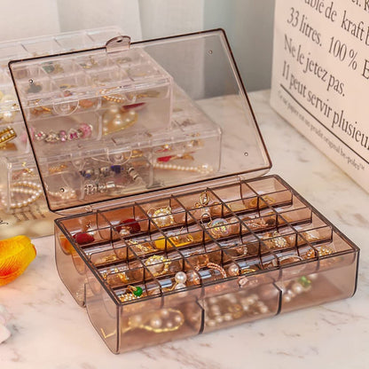 2 Layer 24 Grid Acrylic Jewelry Organizer
