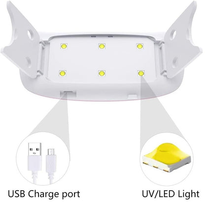 6W UV LEDs USB Nail Phototherapy Portable Machine
