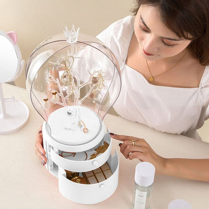 360 Rotating 2 Layer Jewelry & Cosmtic Organizer