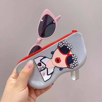 Cute Printed Protective Sunglass Storage Case