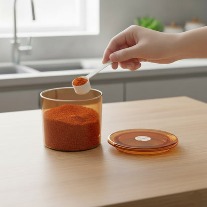 Acrylic Round Spice Storage Jar