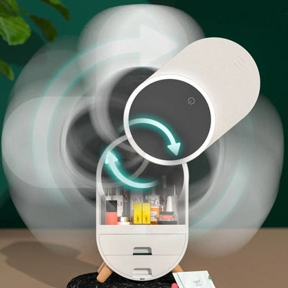 Large Cosmetic Storage Organizer with LED Mirror