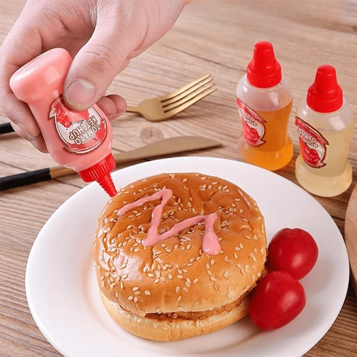 Pack Of 4 Plastic Sauce Bottle