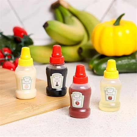 Pack Of 4 Plastic Sauce Bottle