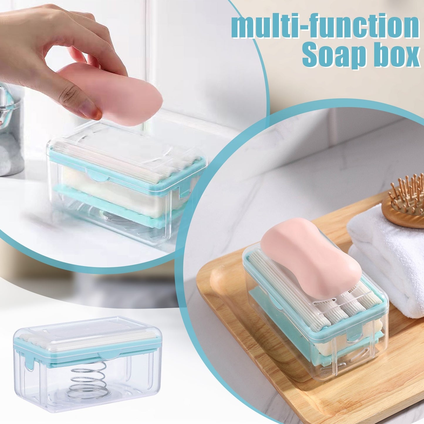 2 In 1 Soap Container with Soft Rubber Roller