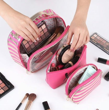 3PCs Portable Travel Makeup & Cosmetic Bags