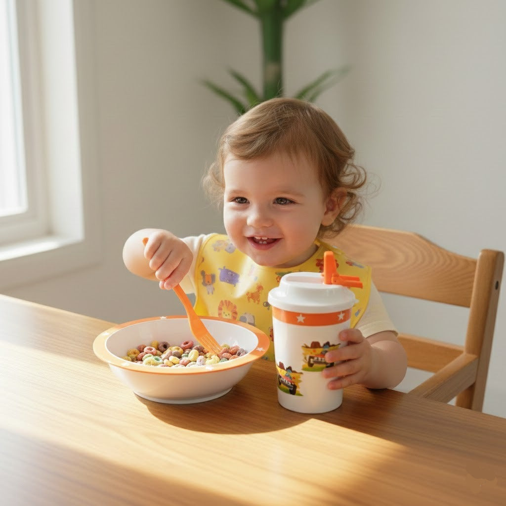 3 In 1 Kids Plastic Dinner Set