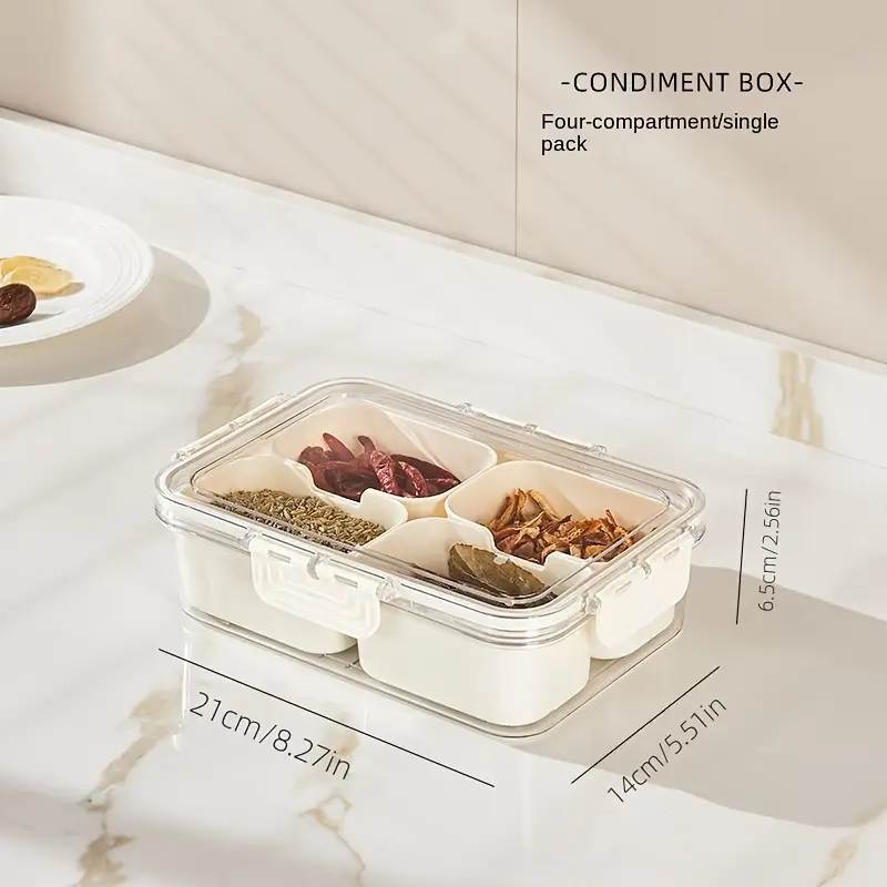 4 Compartment Snack Storage Box