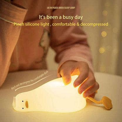 Creative Desktop Duck Silicone Night Light