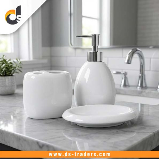 3PCs Luxury Cereamic Bathroom Accessories Set