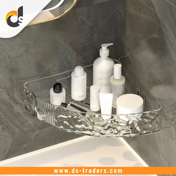 Acrylic Self Adhesive Bathroom Corner Shelf