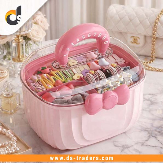 Cute Storage Box with Handle and Bow