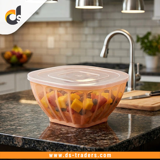 Stackable Square Plastic Bowl with Lid