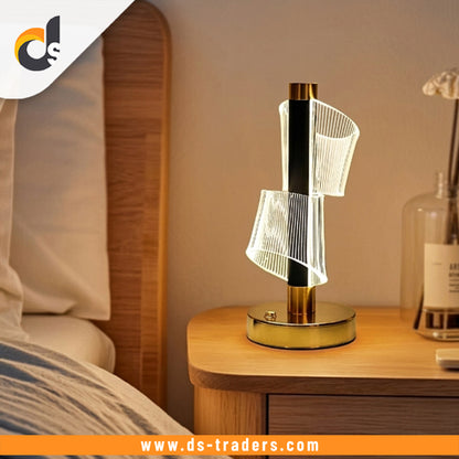 Rechargeable Touch Sensor Halo Weave Table Lamp