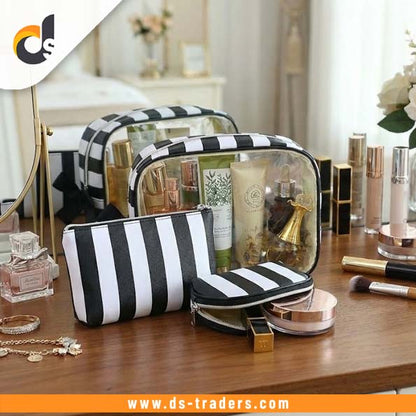 3PCs Portable Travel Makeup & Cosmetic Bags