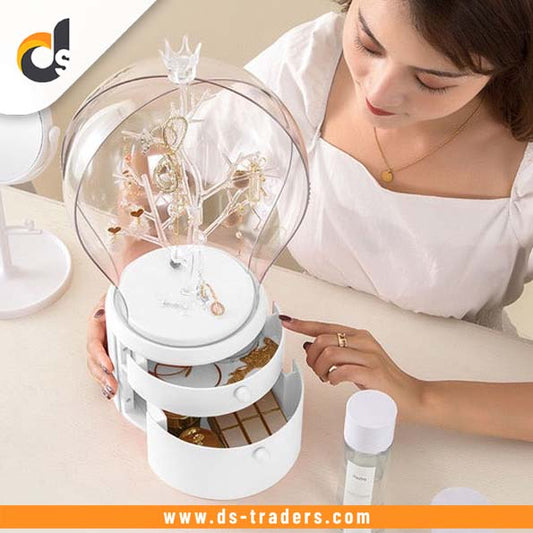 360 Rotating 2 Layer Jewelry & Cosmtic Organizer