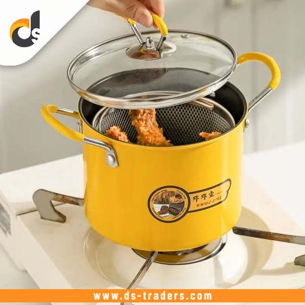 Stainless Steel Deep Fryer Pot with Filter Lid (2Liter)